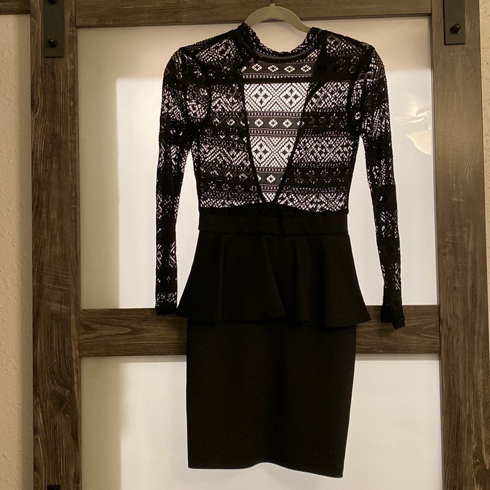 Black lace dress